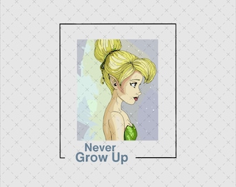 Never Grow Up Svg, Peter Pan Svg, Magical Svg, Family trip Svg,Vinyl Cut File, Svg, Pdf, Jpg, Png, Ai Printable Design File