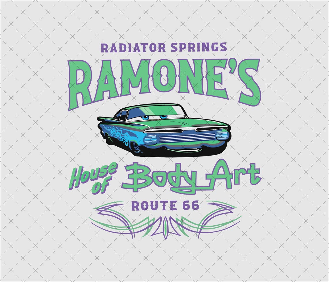 Ramones House of Body Art, Cars PNG SVG, Route 66 (digital File) - Etsy