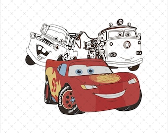 Lightning McQueen PNG, projekt sublimacji samochodów (plik cyfrowy)