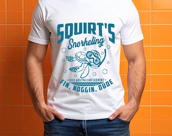 Squirt Snorkeling Turtle Clipart, Ocean-Themed Design (PNG SVG)
