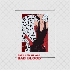 Vintage Villains Cruella Est 1961 Classic PNG SVG, Cruellas Clipart, 101 Dalmatians Cruella Portrait Tee, Family Trip Matching, Digital File
