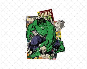 Retro Hulk Png Svg, Avengers Sublimation Design (Digital Download)