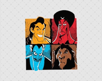 Villains SVG PNG, Bad Boys Digital File