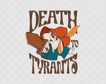 Muerte a los Tiranos PNG SVG, Conejo Skippy de los 70, Muerte a los Tiranos PNG, Robin Hood retro PNG, Viaje 2025, Reino Mágico, Conejo PNG