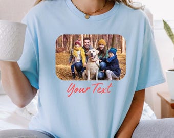 T-shirt Personalizzata 100% Cotone Con Foto E Testo, Leggera E Traspirante, Per Uomo Donna E Bambino, Idea Regalo Originale Per Ogni Occasione