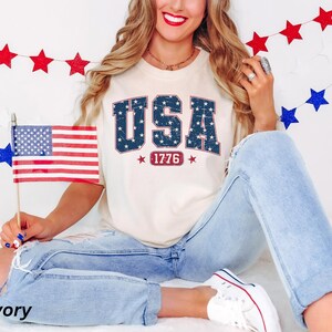 Comfort Colors USA Shirt: Patriotic 4th of July Tee