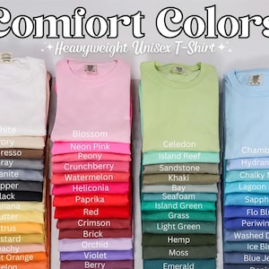Maglietta Comfort Colors 1717 Blank: cotone filato ad anello lavato vintage