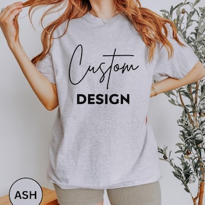Custom Text or Logo Gildan Softstyle T-Shirt: Personalized Unisex Tee
