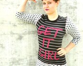 Upcycled Dress Upcycled Clothing Reconstructed Recycled Knit Eco Friendly Stripes Grey Black Pink M Repurposed Dress Upcycled Clothes