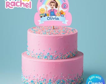 Ms. Rachel Birthday Cake Topper Customizable Sign Digital Download Toddler Birthday Decor, Birthday Party Decoration, Custom Cake Topper