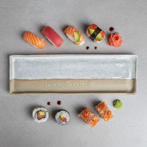 Fuck I Love Sushi Handmade Ceramic Sushi or Sashimi Plate IN STOCK