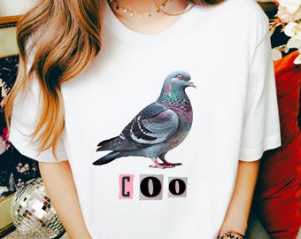 Coo Pigeon T-Shirt: Funny Bird Graphic Tee