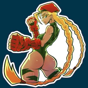 Pegatinas de Street Fighter (Chun Li, Cammy, Juri) / Pegatinas