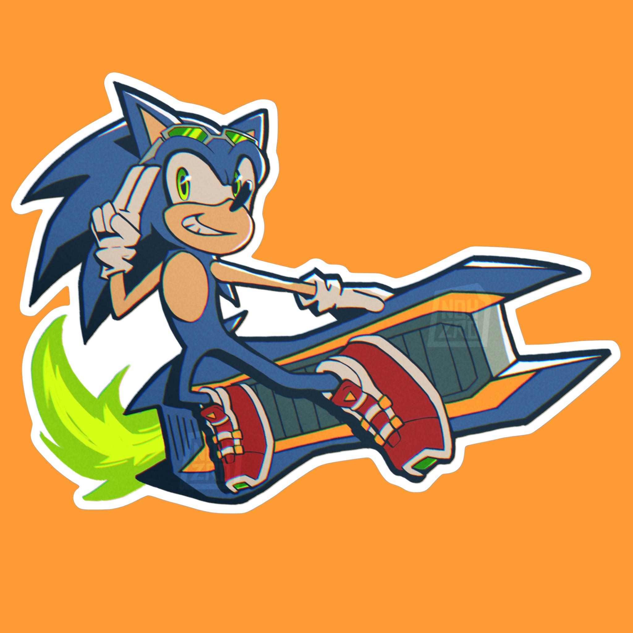 Sonic Riders Visor Sonic Riders Sonic | Sticker - Etsy