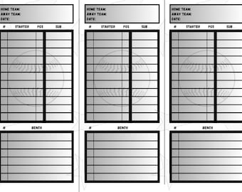 Lineup Cards Digital Download