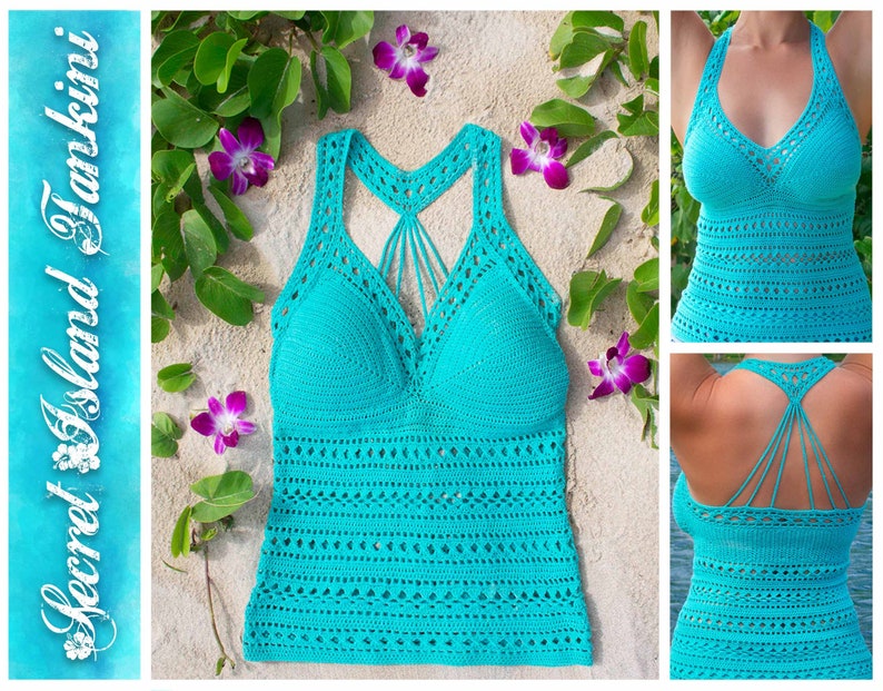 Secret Island Tankini Top Crochet Pattern Etsy