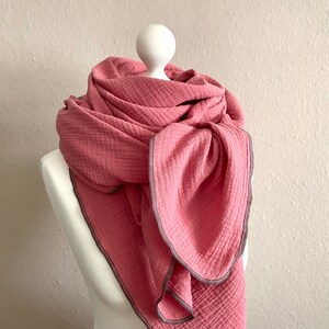 Muslin scarf XXL triangular scarf neck scarf women's scarf knot scarf muslin triangular scarf image 2