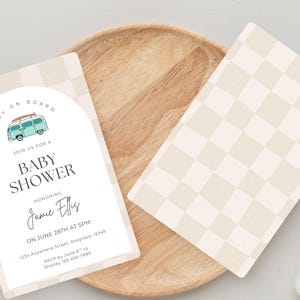 Baby on Board Modern Baby Shower Invitation Template DIY Editable