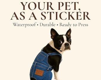 Custom Pet Photo Sticker – Waterproof UV-DTF Decal for Any Pet