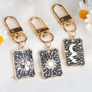 Llavero estilo Tarot, llaveros estilo Tarot Celestial, llavero astrológico, regalo astrológico, llavero de Tarot, llavero para el éxito, regalos de Tarot para ella