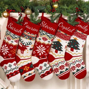2025 Embroidered Christmas Stocking, Personalized Family Christmas Stockings, Monogram Stocking, Holiday Decor Gift, Christmas Gifts