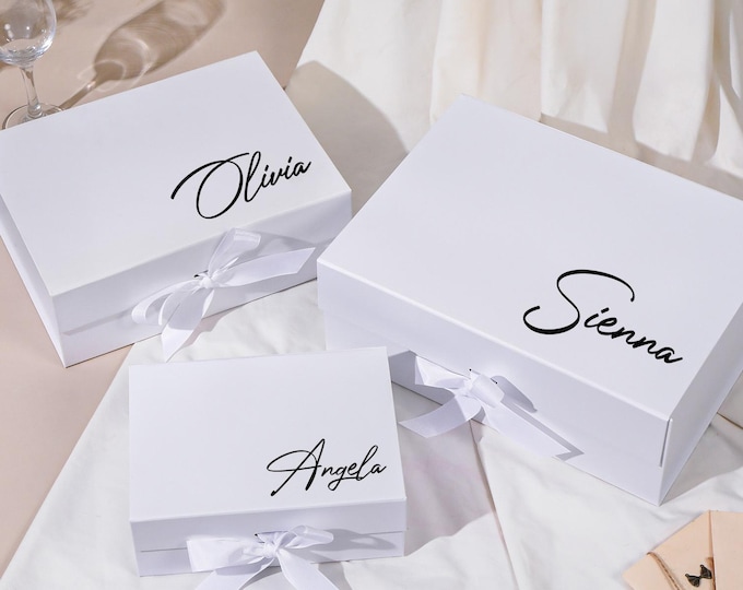 Personalized Bridesmaid Proposal Gift Box,Empty Magnetic Closure Gift Box,Will You Be My Bridesmaid