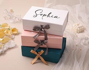 Personalized Bridesmaid Proposal Gift Box,Custom Name Bridesmaid Proposal gift Box,Will You Be My Bridesmaid Box,Empty Wedding Gift Box