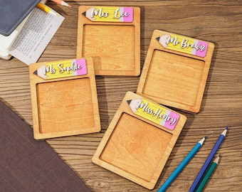 Personalized Sticky Note Holder,Teacher Appreciation Gift,Student Gift for Teacher,Teacher End of Year Gift,Teacher Thank You,Teacher Gifts