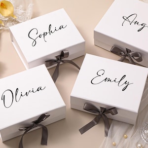 Brautjungfer Vorschlag Box Leere magnetische Geschenkbox mit Band, benutzerdefinierte Brautjungfer Geschenkbox, Brautparty Geschenkboxen, werden Sie meine Brautjungfer Box sein