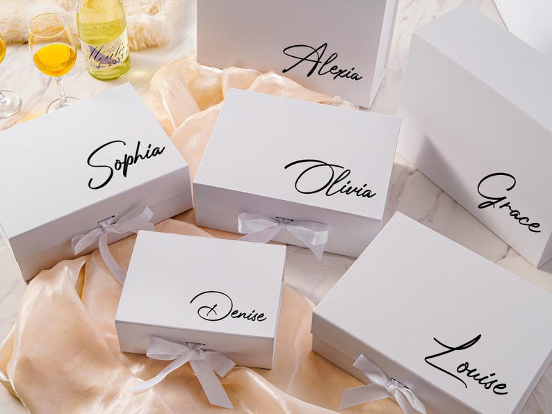 Scatola regalo personalizzata per la proposta di damigella d'onore, scatola regalo vuota con chiusura magnetica, Vuoi essere la mia damigella d'onore?, regalo per la festa di addio al nubilato immagine 7