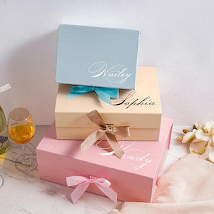 Scatola regalo personalizzata per la proposta di damigella d'onore, scatola regalo vuota con chiusura magnetica, Vuoi essere la mia damigella d'onore?, regalo per la festa di addio al nubilato immagine 9