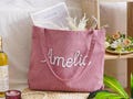 Personalized Embroidered Corduroy Tote,Custom Name Tote Bag,Christmas Gifts,Gift for Her,Traveling Handbag,Monogram Bag,Bridesmaid Gift