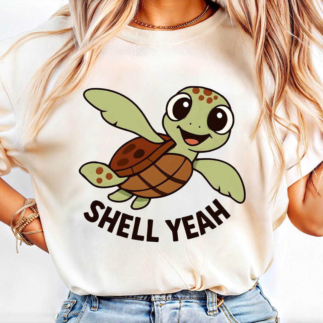 Shell Yeah Turtle PNG Digital Download | Cute Sea Life Pun Design ...