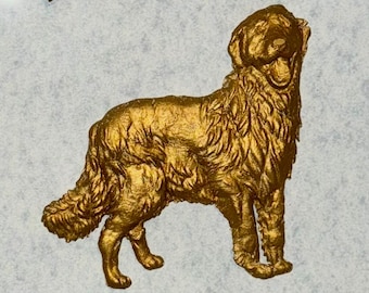 Golden Retriever Intaglio Art