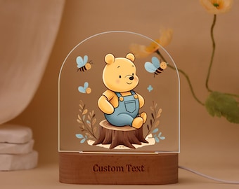 Cartoon Thema niedlichen Bär Dekoration Nachtlicht, dekoratives Nachtlicht für, LED-Nachtlicht, Regenbogen Nachtlicht, Geburtstagsgeschenk für Kinder