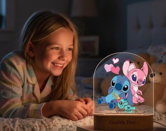 Entzückende Zeichentrickfigur Nachtlicht, dekoratives Nachtlicht für Kinder, LED-Nachtlicht, personalisiertes Nachtlicht, Geburtstagsgeschenk für Kinder