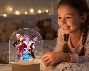 Kpop Demon Hunterx Nachtlicht, Dämonenjäger Dekoratives Nachtlicht, Rainbow & Warm LED Personalisiertes Licht, Huntrix Geburtstagsgeschenk für Mädchen