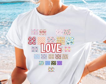 Amor PNG/ Diseño romántico de corazón floral
