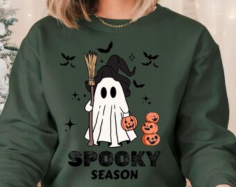 Fantasma de la temporada espeluznante PNG: Diseño de sublimación de camiseta de Halloween (descarga digital)