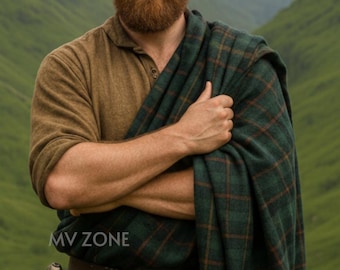 Scottish Great Kilt Wool Tartan | Traditional 16th Century Belted Plaid | Feileadh Mòr Highland Wear | Custom Clan Tartans