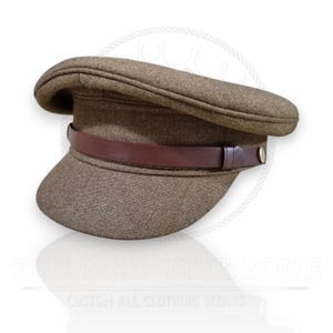 Handmade British WWII Officer Visor Cap | Military Peaked Hat | In All Sizes Available