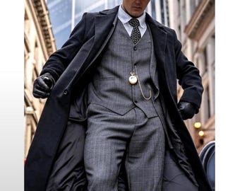 Limited Edition Peaky Blinders Suit Custom Tailored 3-Piece Tweed Herringbone Tom Shelby Inspired Outfit