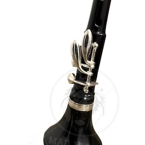Bombard Blackwood Chanter Handmade Oboe Flute with Silver Keys