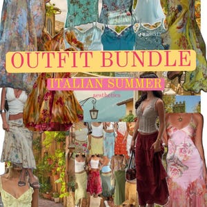 Personalisierte italienische Sommer-Mädchen Ästhetik Outfit Bundle | Mystery Fashion Pack | Fließende Tops, Kleider & Röcke