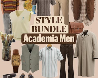 Academia Style Bundle für Herren | Vintage Kleidung Box, Dark Light Academia Garderobe