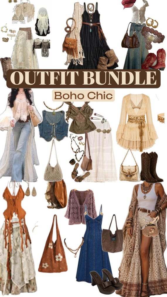 boho themed dress up Chic Mystery Clothing Box: Personalized Festival Outfit Bundle Boho clothing