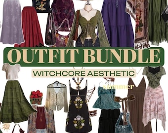 Lot mystère estival grunge grunge, tenue féerique alternative, boîte à vêtements fantaisiste des années 90