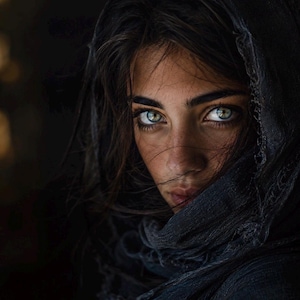 Mysterious Woman Portrait Wall Art | Fine Art Photography Print | Moody Portrait Canvas | Luxury Wall Decor | Statement Artwork | Large Wall