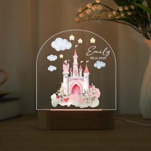 Castle Night Light For Baby Girl,Princess Themed Gift,Birthday Gift,Gift for Daughter,Toddler Lamp,Unique Room Decor,Newborn Gift,4 Design