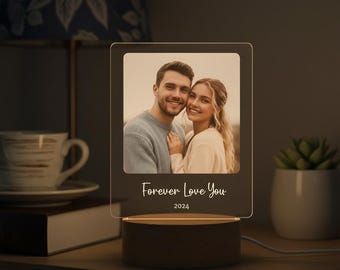 Peronalized Photo Night Light,Anniversary Gift,Photo Collage LED Light,Wedding Gift for Couple,Valentines Day Gift,Gift for Her Him Friends